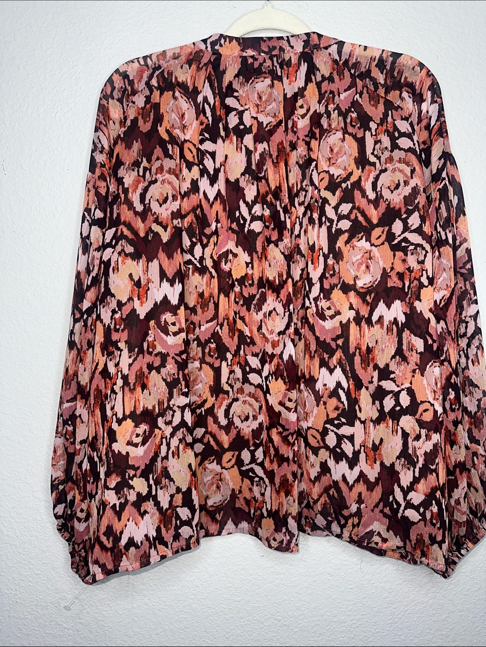 Boheme Multicolor Floral-Print Button Down Blouse - Picture 5 of 9